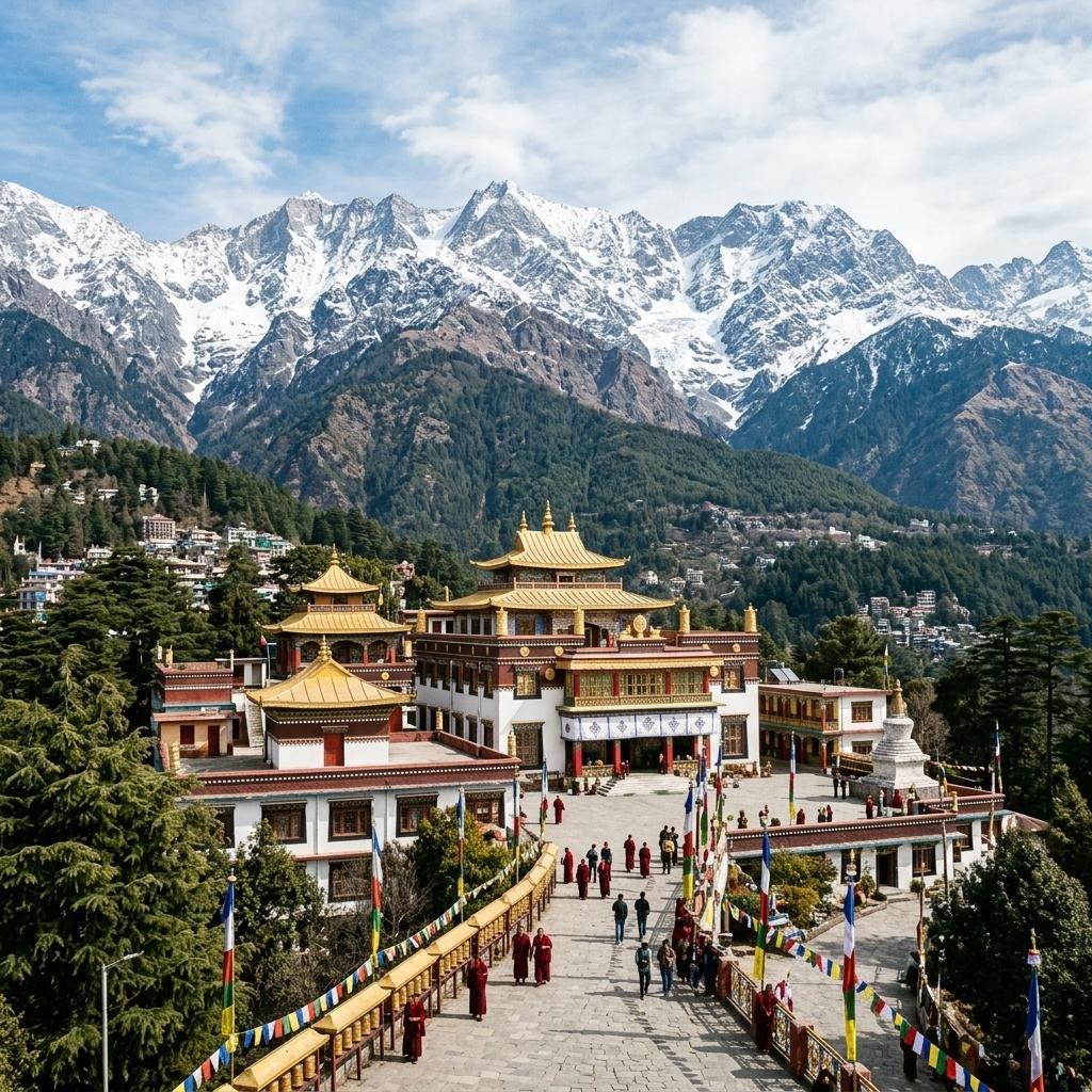 Outstation cabs Dharamshala temple tour from Chandigarh