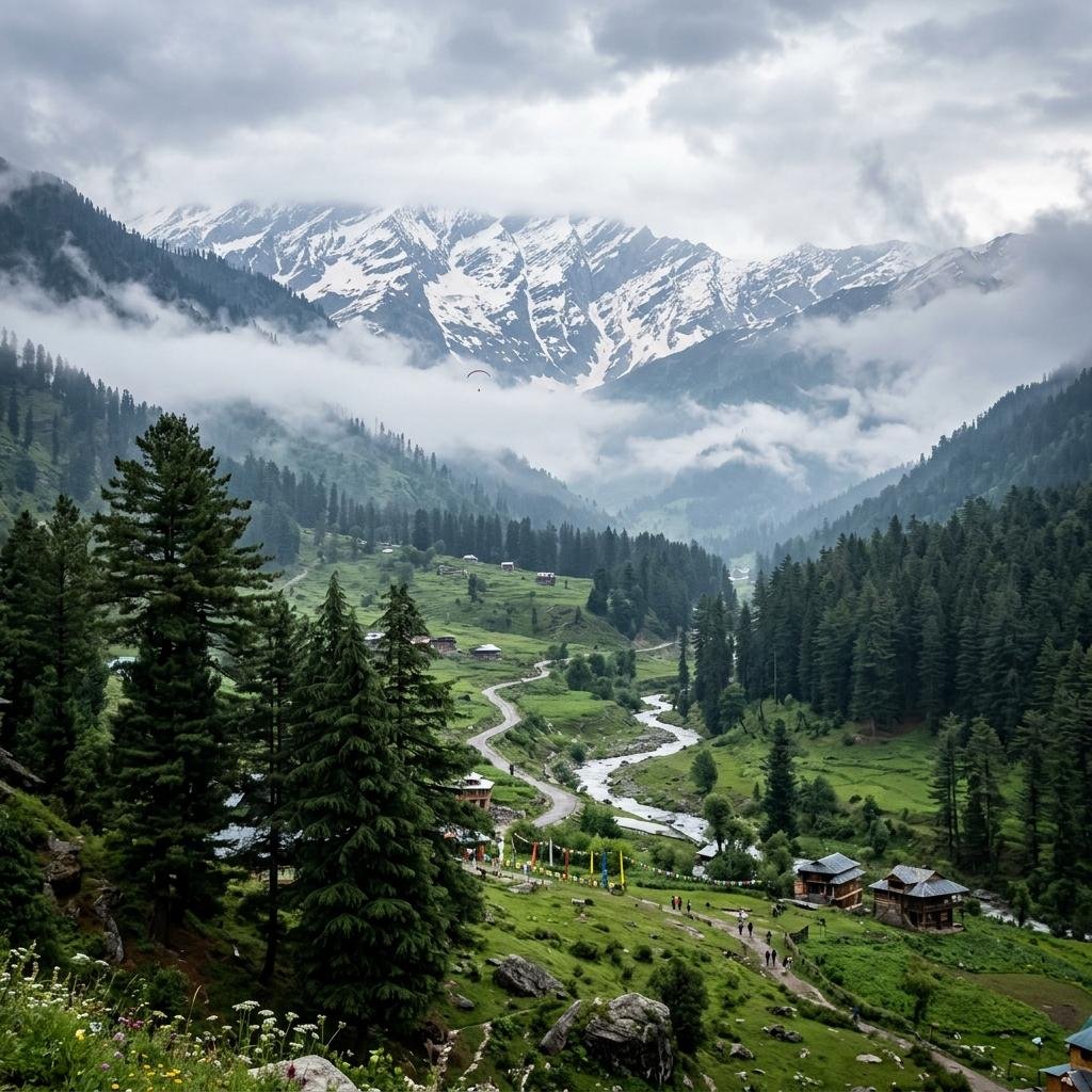 Misty valley roads of Solang Manali cab rental